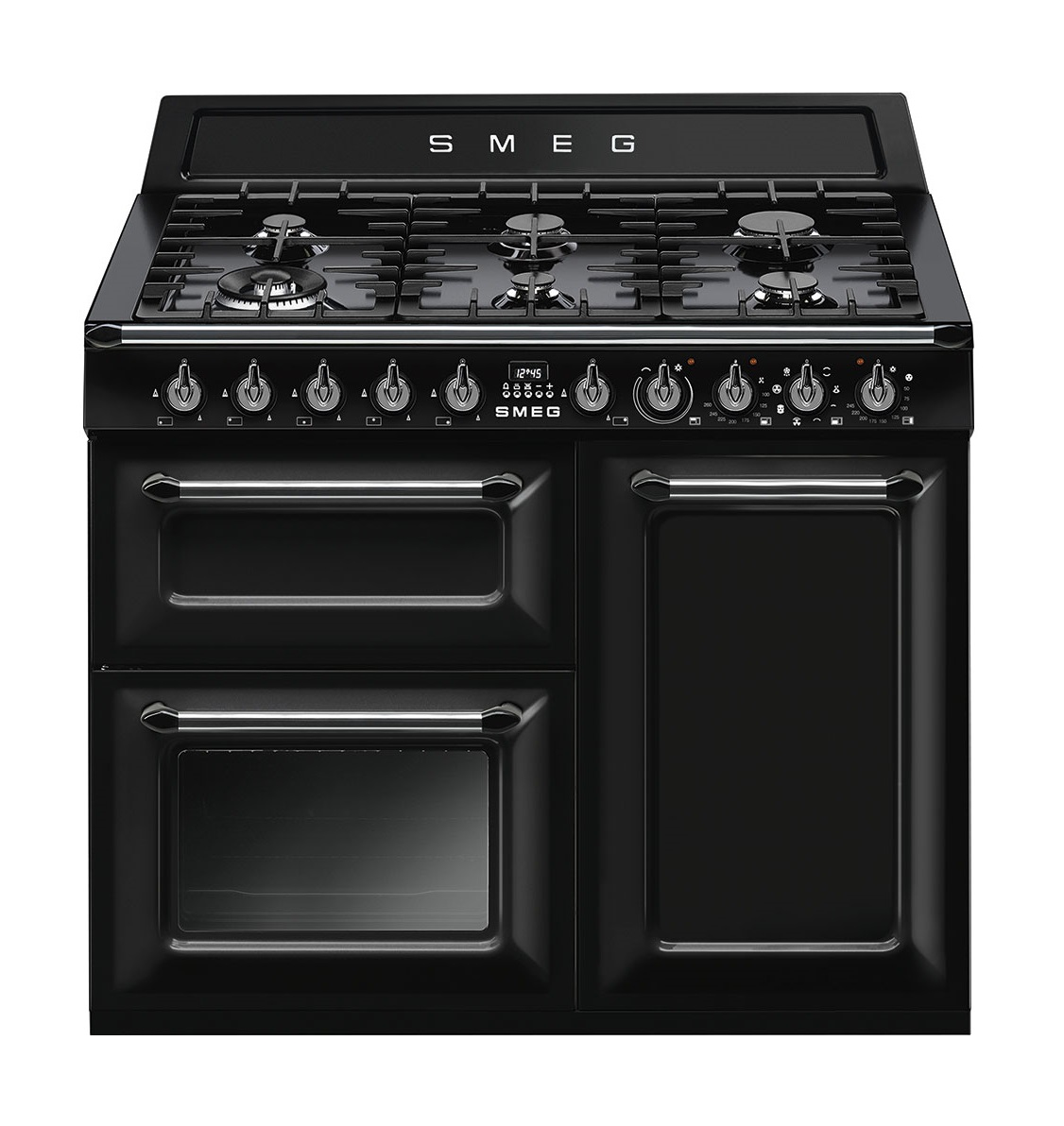 Smeg TR103BL fornuis Vrijstaand fornuis Electrisch Gaskookplaat Zwart A