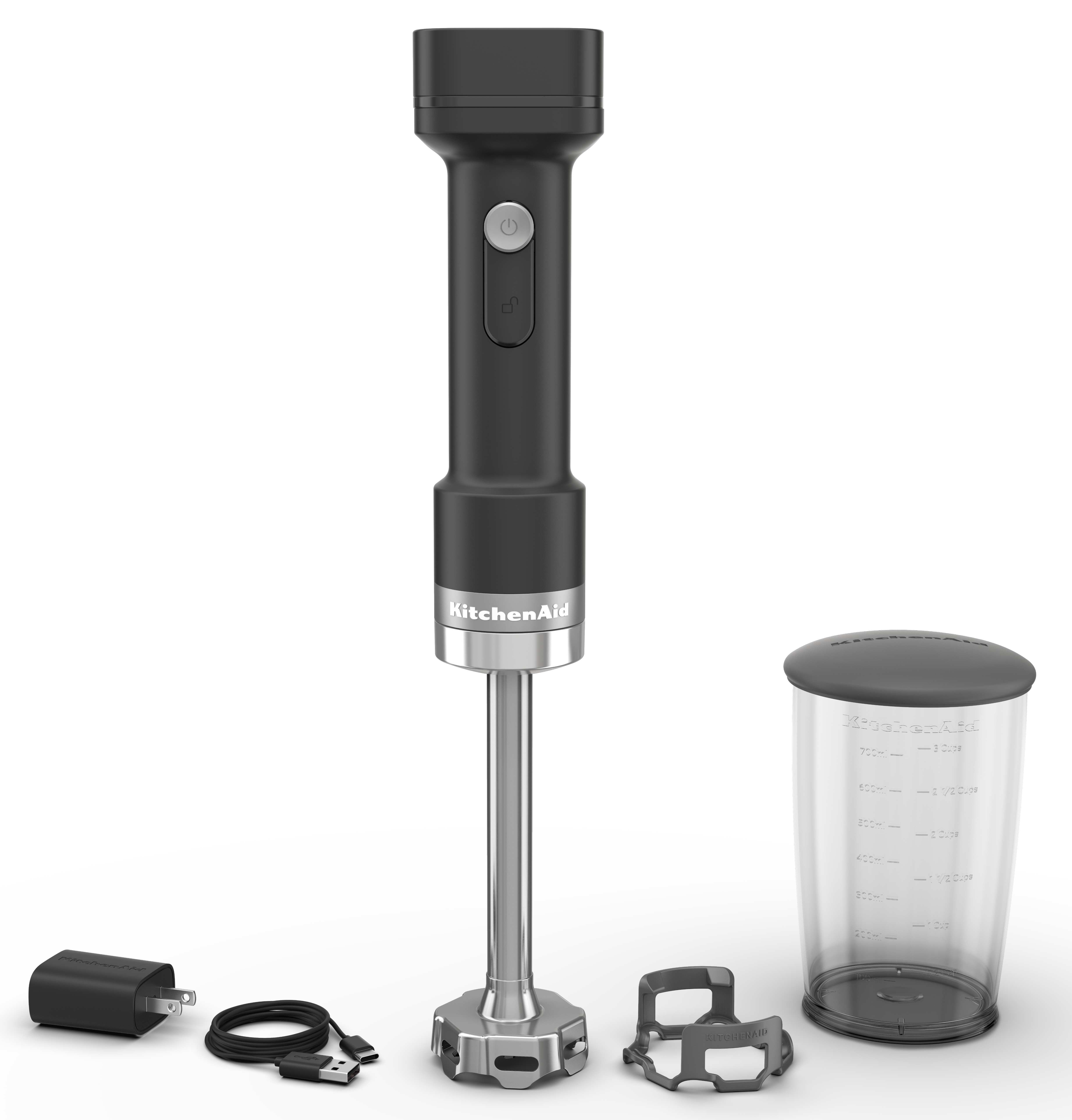 Draadloze staafmixer KITCHENAID 5KHBRV71BM Go / matzwart / met batterij