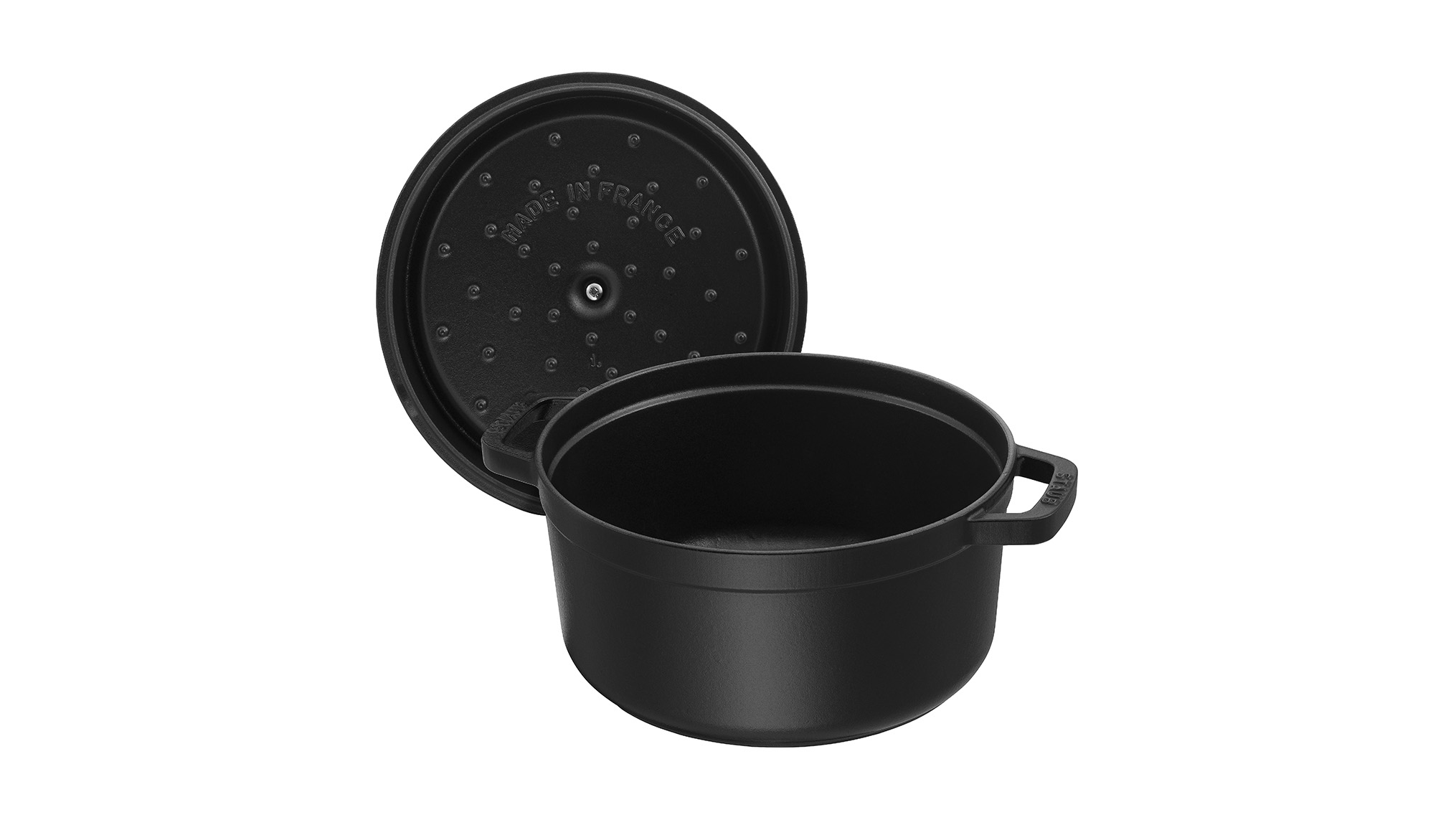Staub ronde cocotte 30cm zwart 1103025