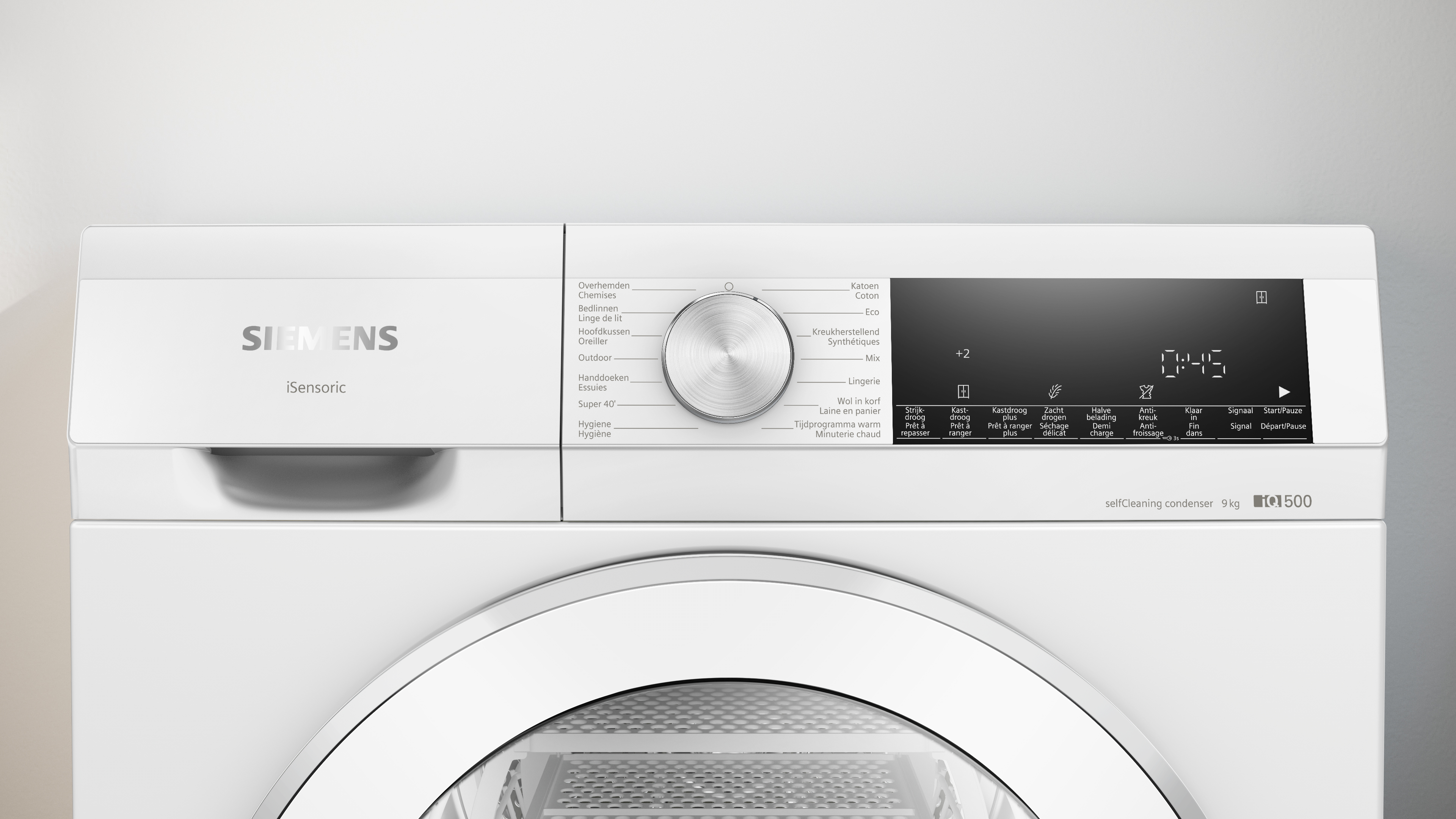 Siemens iQ500 WQ45G2D90 wasdroger Vrijstaand Voorbelading 9 kg Wit