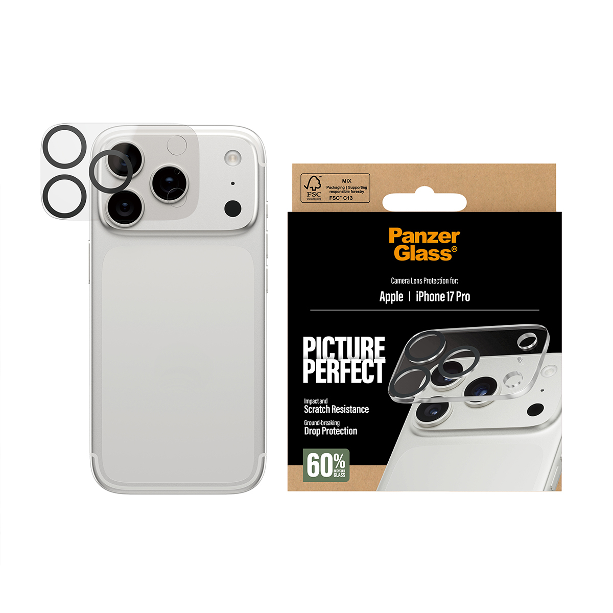 PanzerGlass Picture Perfect Camera Lens Protector iPhone 17 Pro