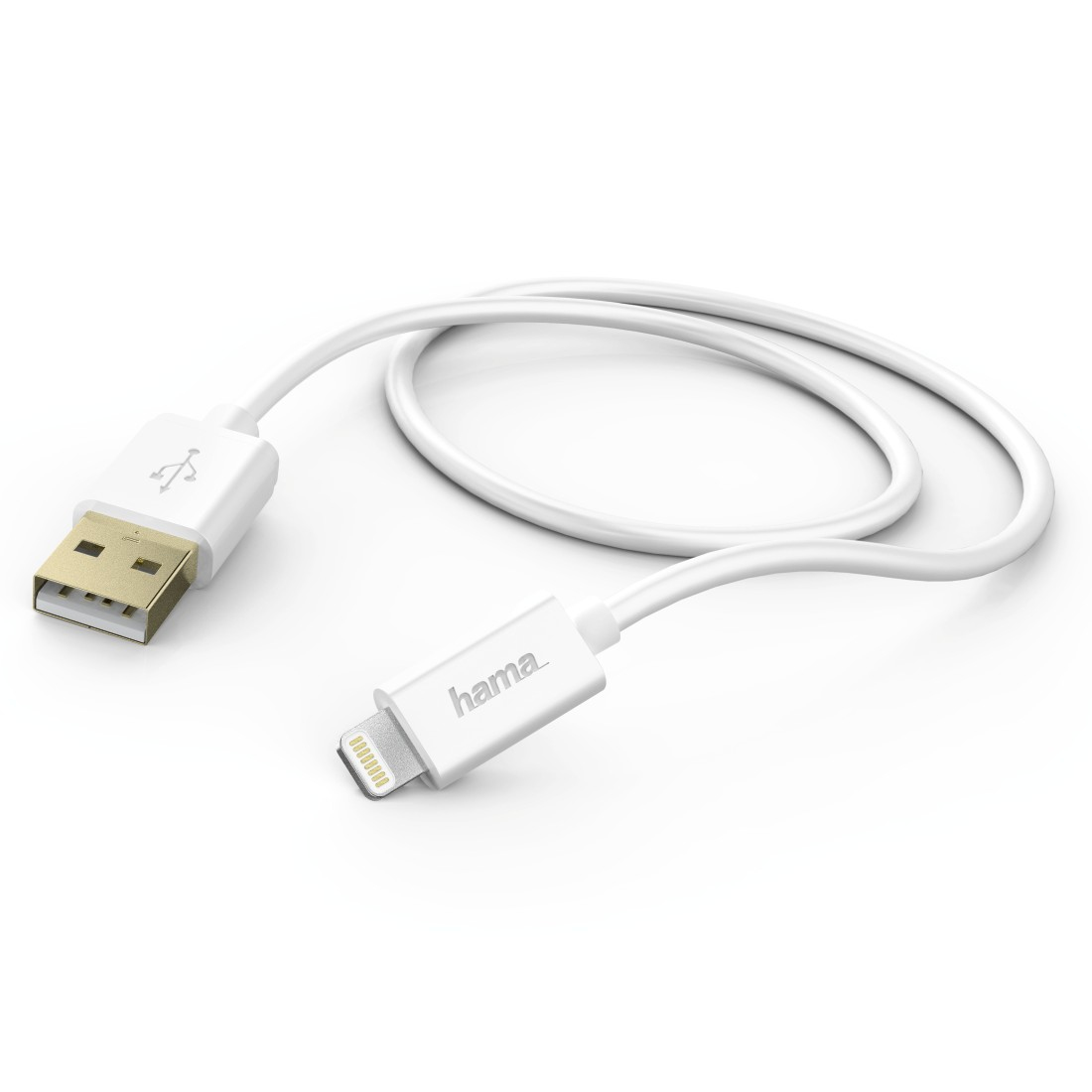 kabel HAMA 173640 Laad/Synchro lightning 1.5m wit
