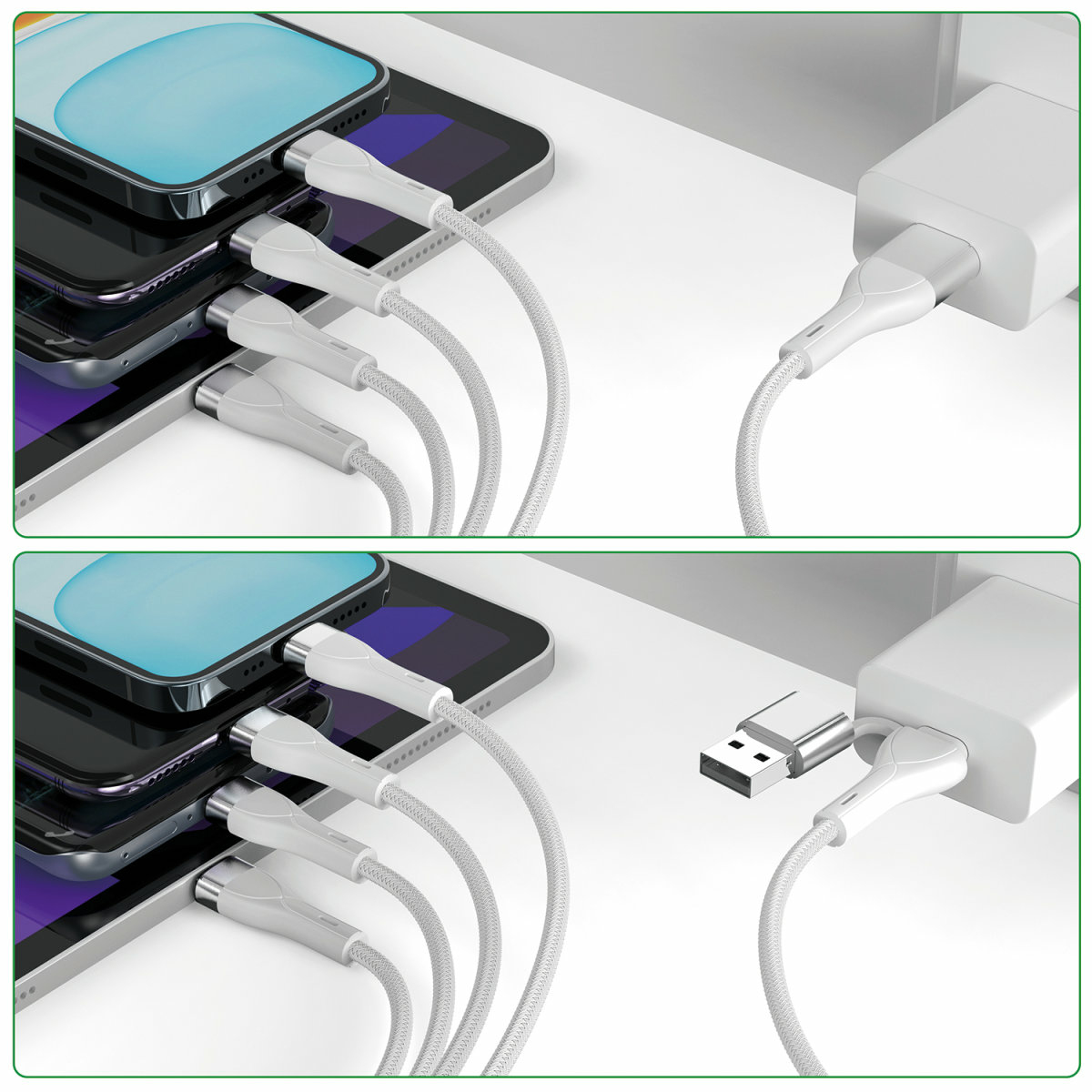 Laadadapter 4Smarts Charger PD Plug Dual 45W GaN 2xC White