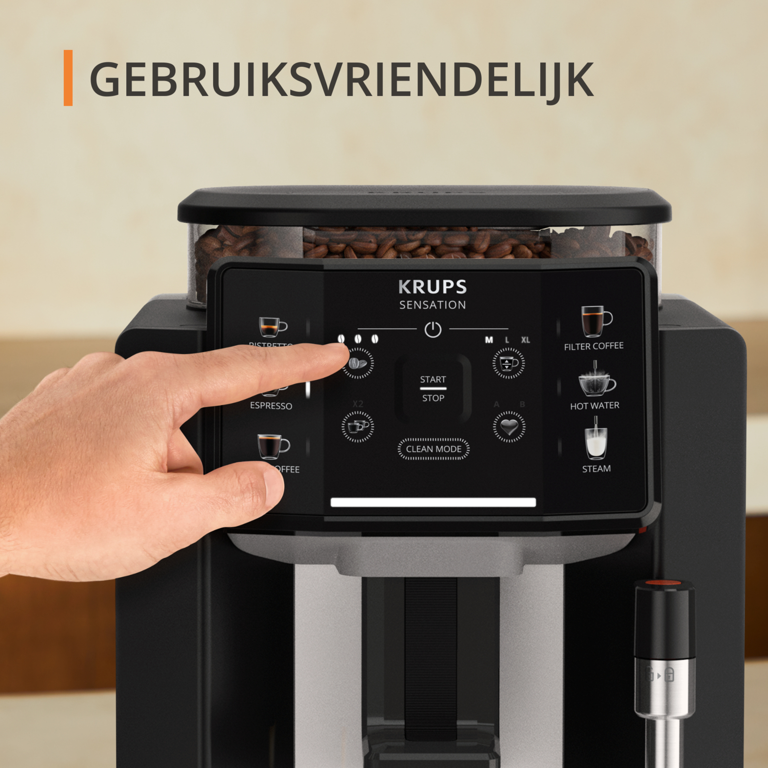 Espressomachine KRUPS EA910A10 Sensation / zwart