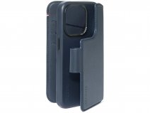 Decoded iPhone 15 Pro, housse cuir wallet amovible, bleu foncé