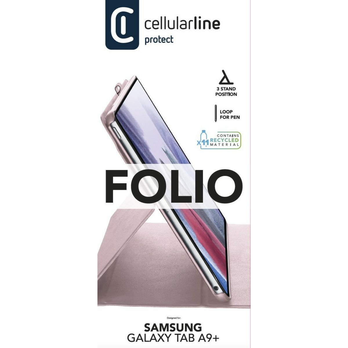 Tas CELLULARLINE Folio Samsung Galaxy Tab A9 Plus Pink