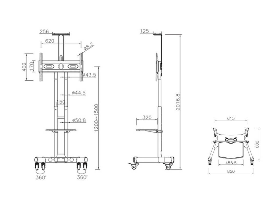 Vloerstatief MULTIBRACKETS MB732319 M Public 150 vloerstand
