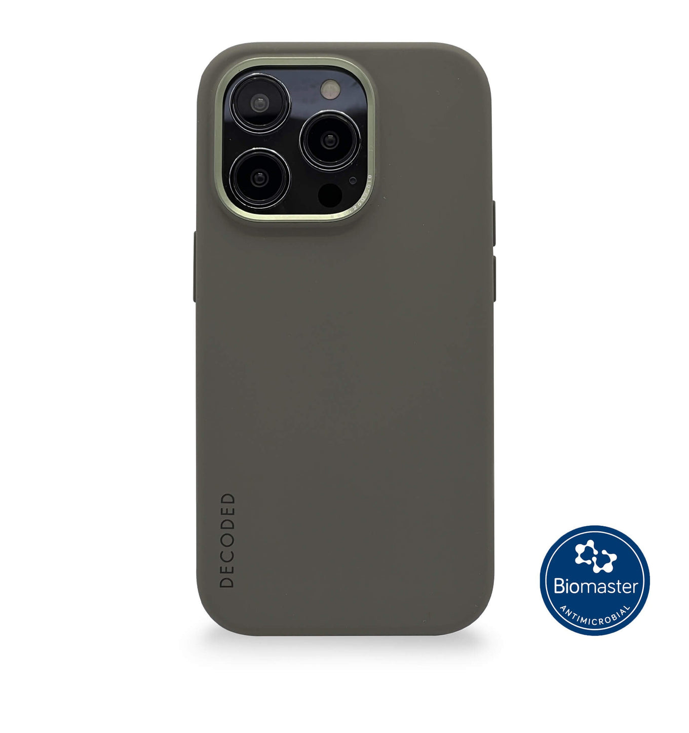 Decoded iPhone 14 Pro Max, housse silicone antibactérien, olive