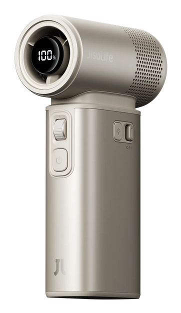 Handheld Jisulife Fan Ultra 2 - USB-C - Ventilator - 9000Mah Powerbank 18W - Zaklamp - Gold