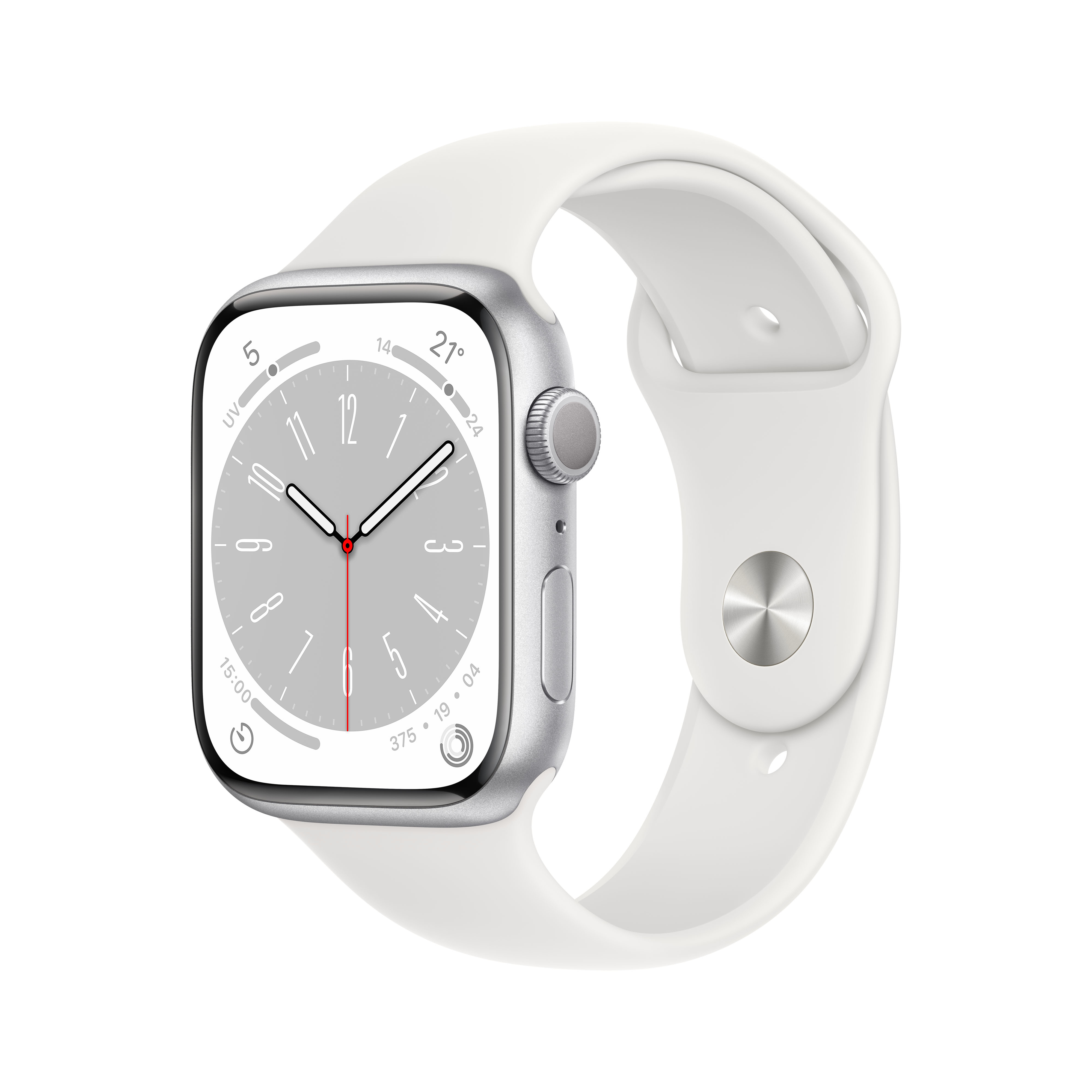 APPLE Watch 8 45mm Silver & Silver Sport Band