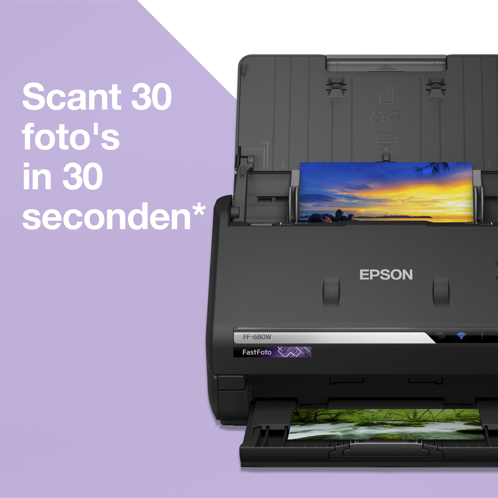 Epson FastFoto FF-680W Alimentation papier de scanner 600 x 600 DPI A4 Noir