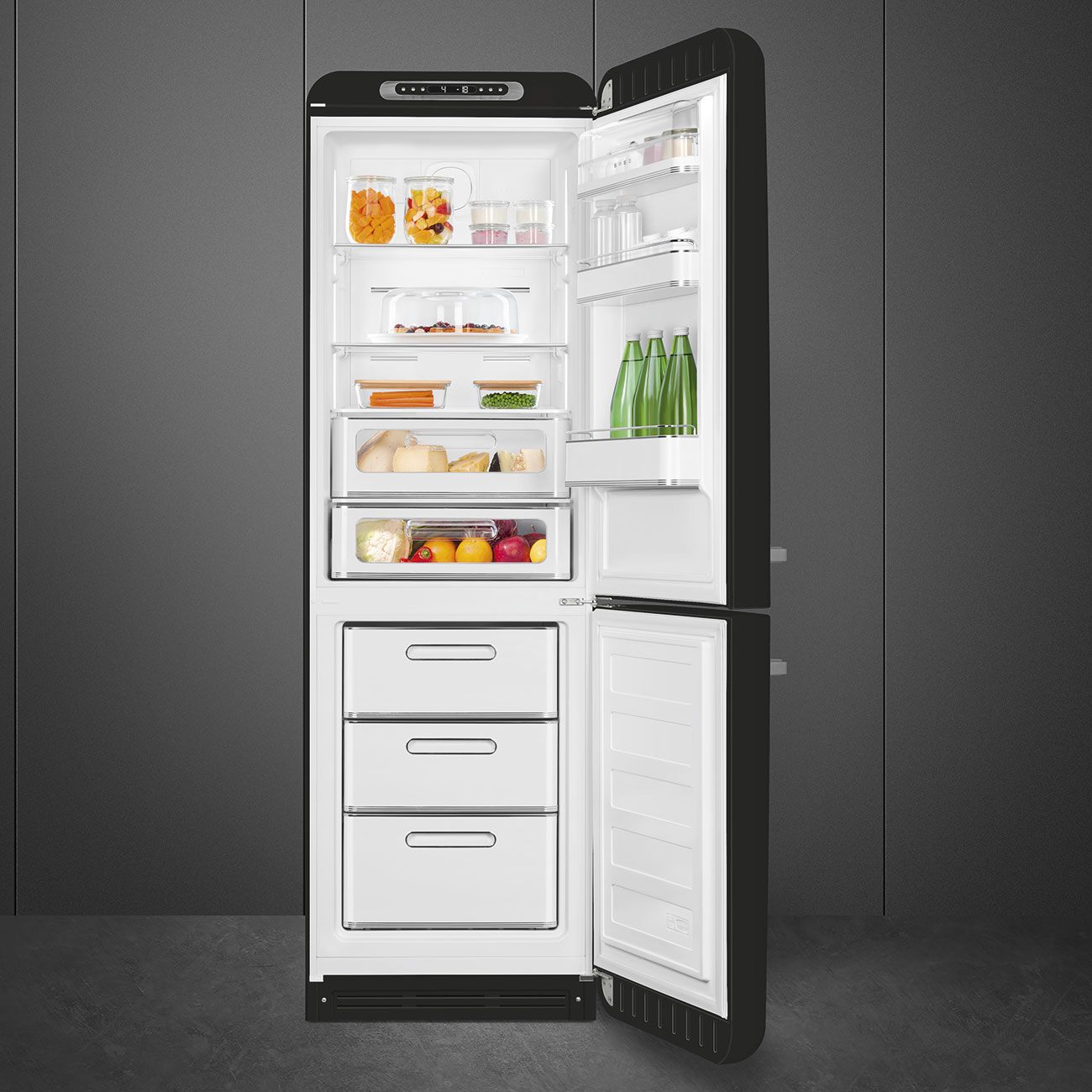 Smeg FAB32RBL5 réfrigérateur-congélateur Pose libre 331 L D Noir