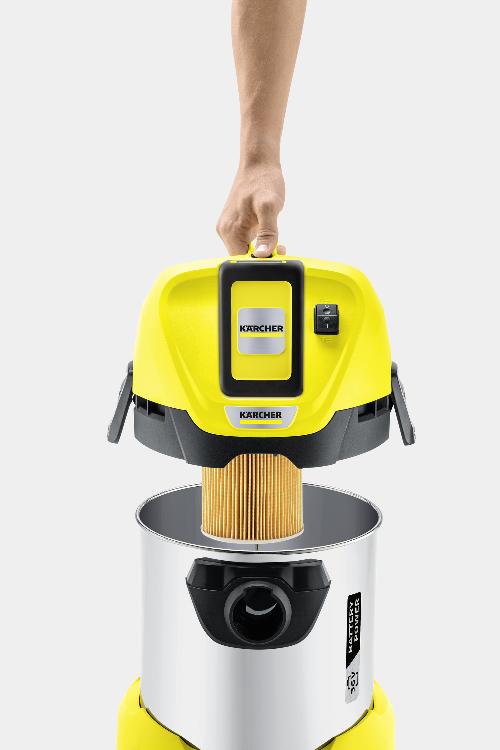 Nat-&droogzuiger KARCHER WD3 rvs Premium battery set
