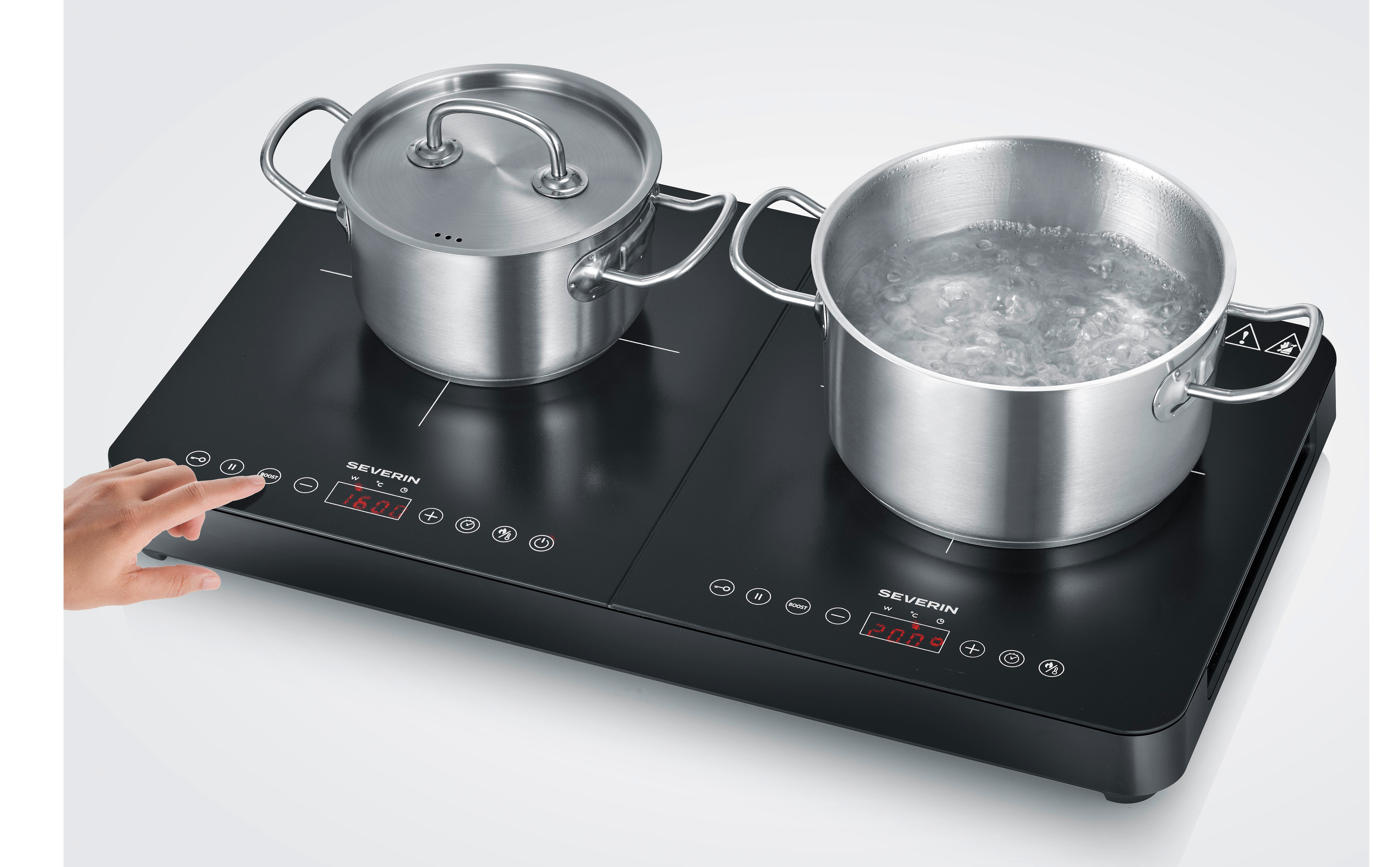 Severin DK 1027 Noir Comptoir 58 cm Plaque avec zone à induction 2 zone(s)