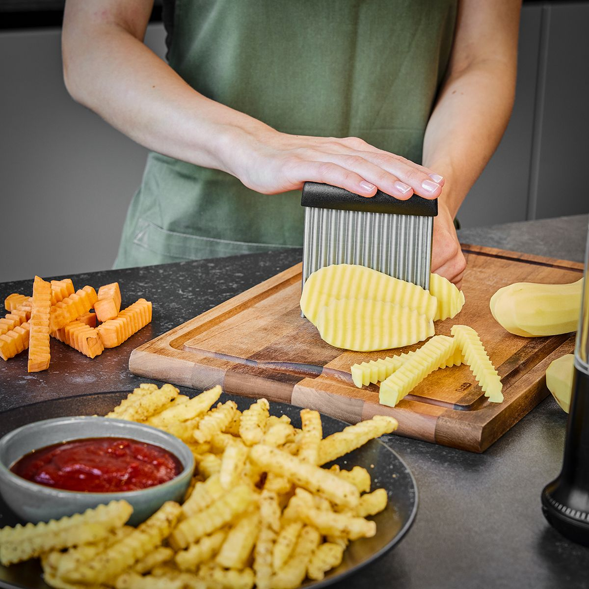 Saladebestek GEFU 21.GF12336 Filigo / Walnoot - Inox