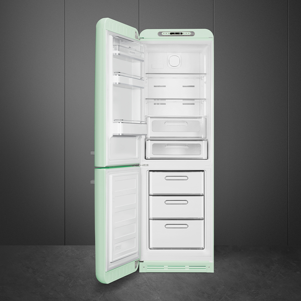 Combi-Koelkast SMEG FAB32LPG6 50's Style / C / 234L+97L / 197cm / pastelgroen