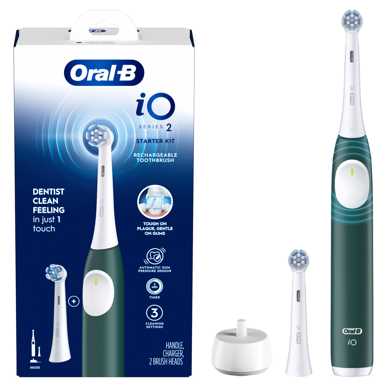 Elektrische tandenborstel ORAL-B 133557 iO Series 2 / Forest Green - met etui