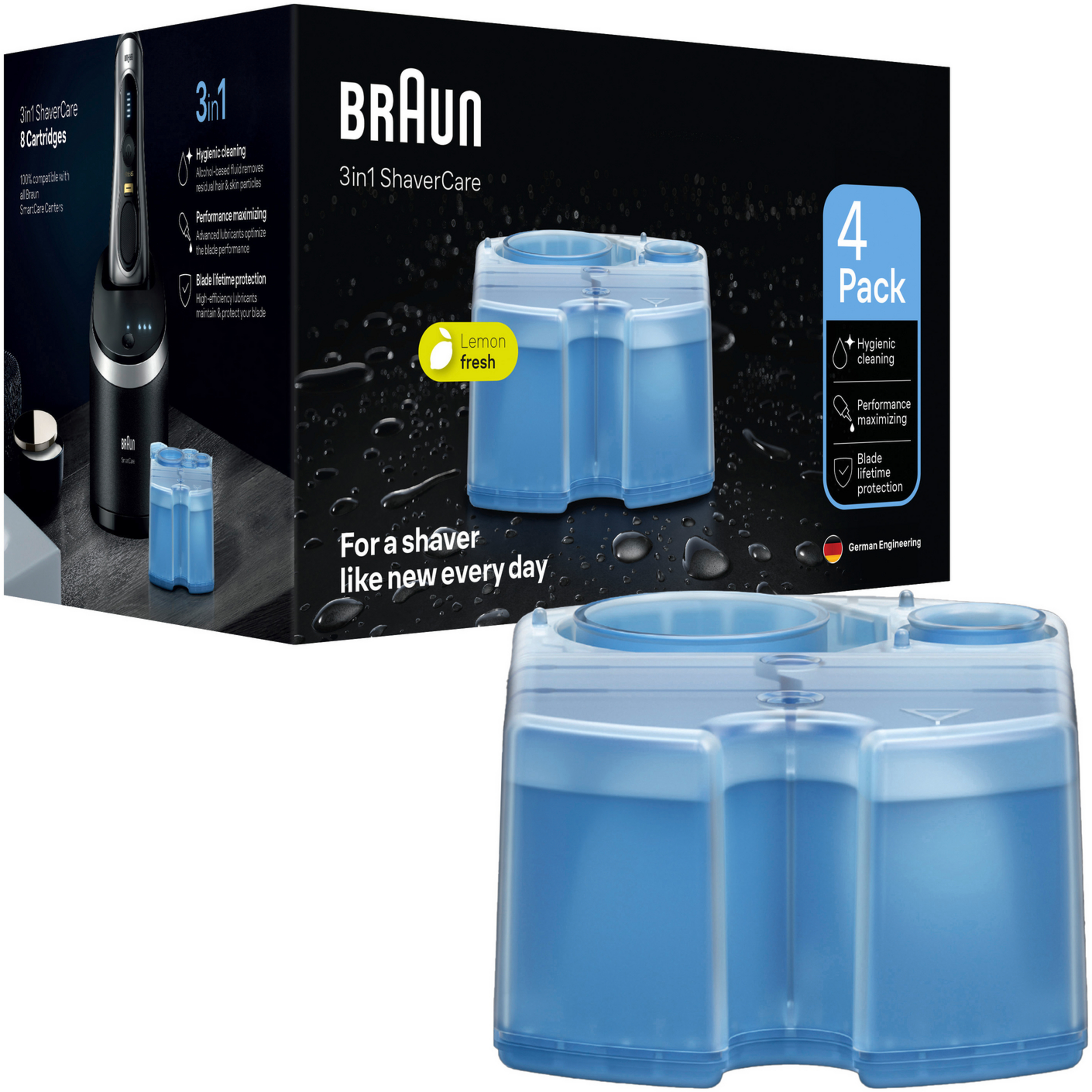 Reinigingsvloeistof BRAUN CCR4 ShaverCare / 3-in-1 / set-4