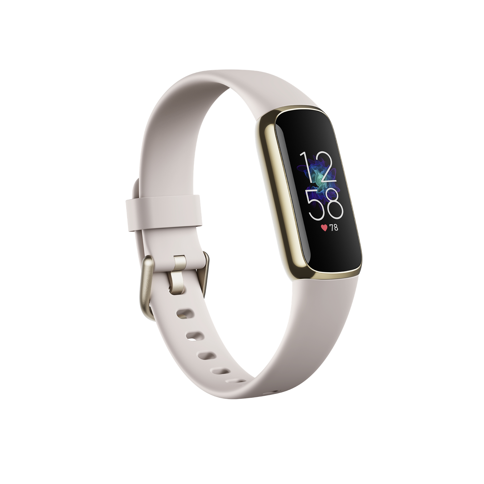 Fitbit Luxe AMOLED Polsband activiteitentracker Goud, Wit