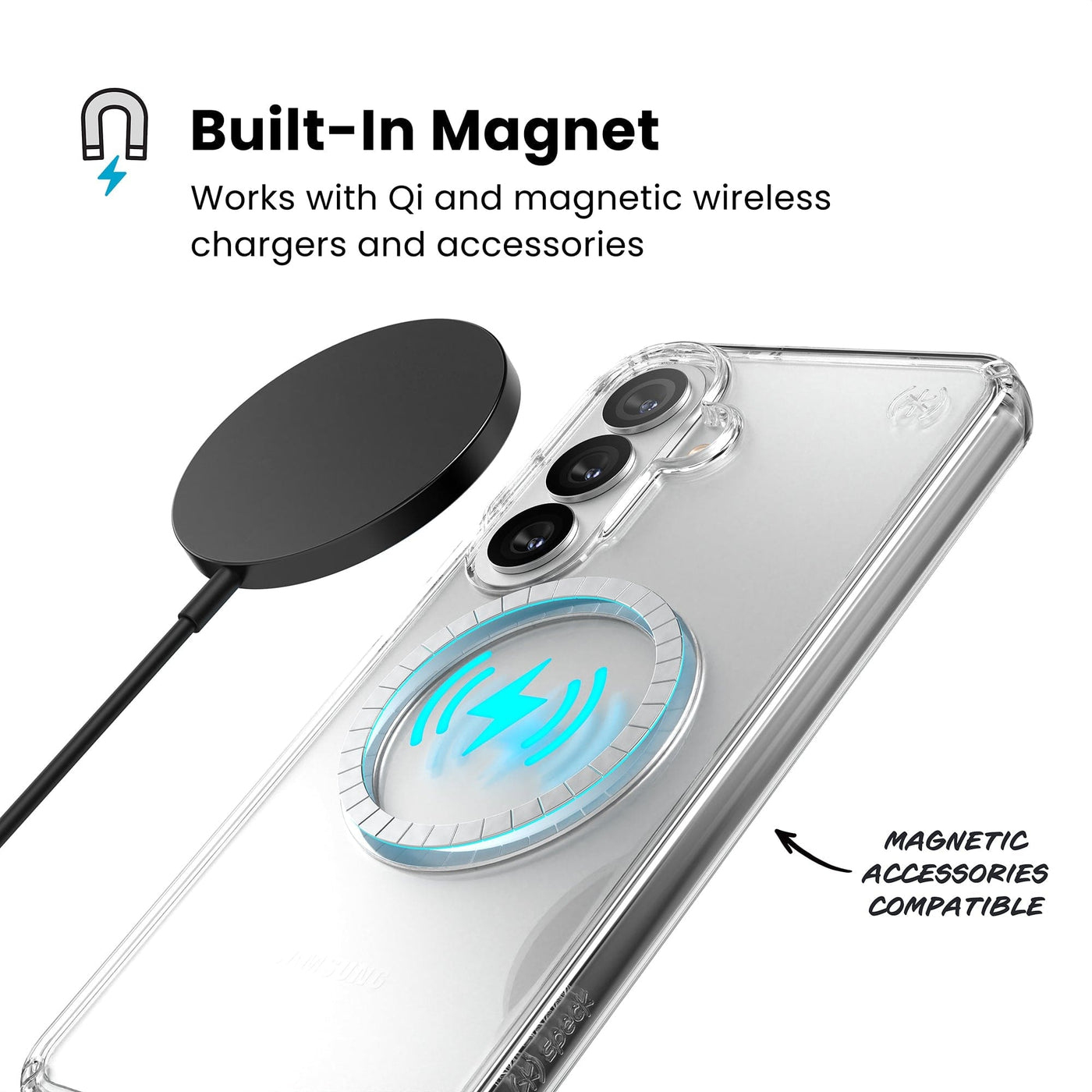 Speck Presidio2 Clear + Magnet Samsung Galaxy S26 Plus - Microban