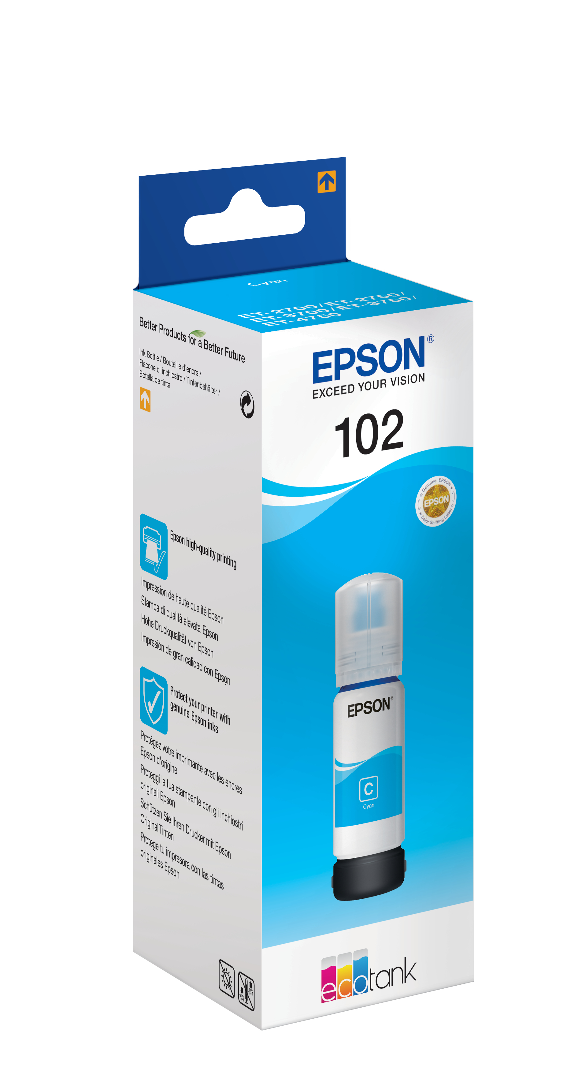 Fles EPSON 102 EcoTank Cyan
