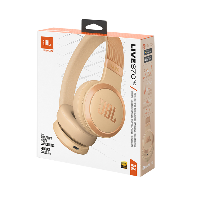 Hoofdtelefoon JBL Live 670 NC sandstone