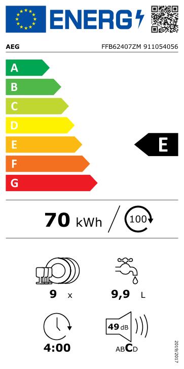 AEG FFB62407ZM Pose libre 9 couverts E
