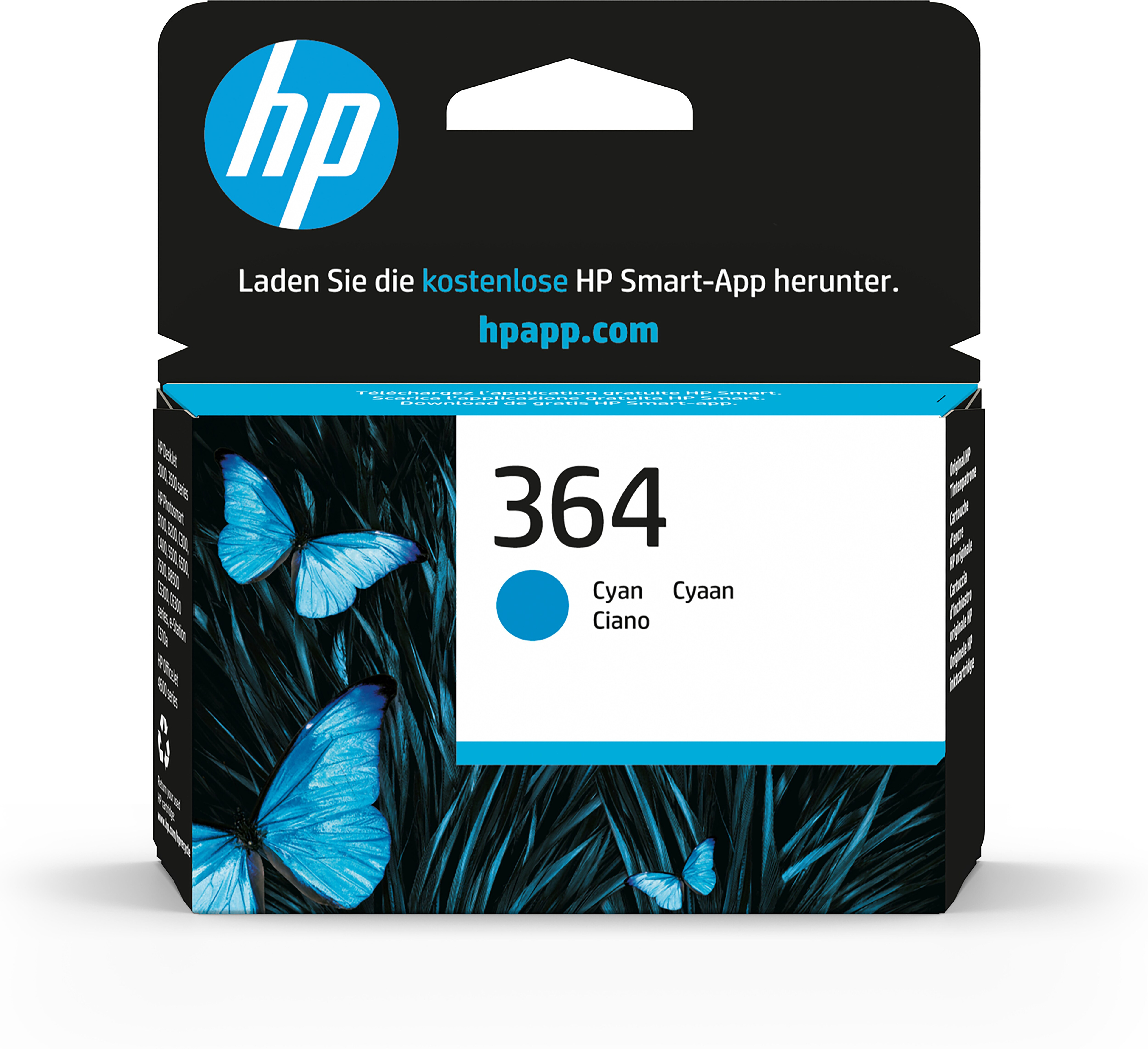 HP 364 cartouche d'encre cyan authentique