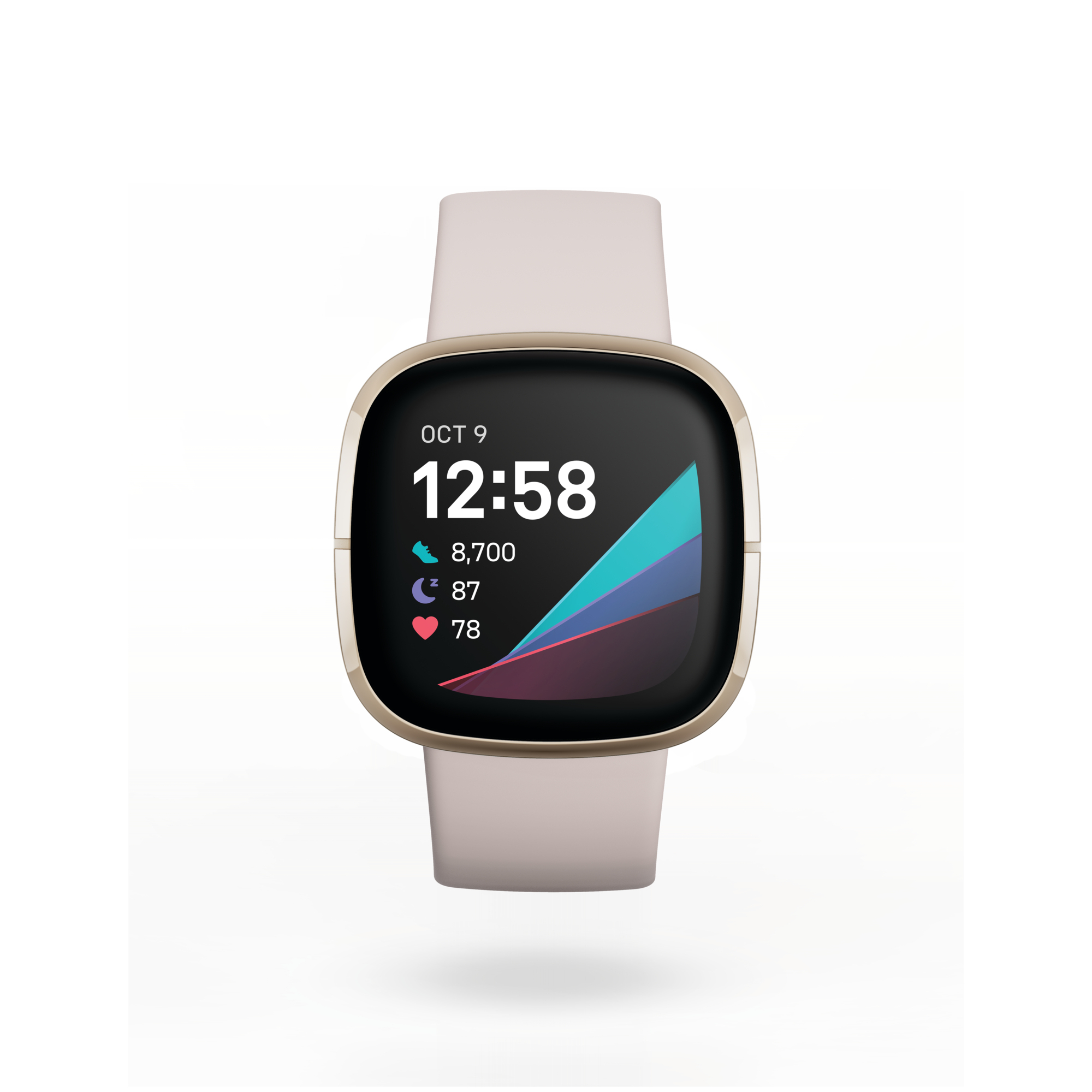 Fitbit Sense 4,01 cm (1.58") AMOLED 40 mm Numérique Écran tactile Blanc Wifi GPS (satellite)