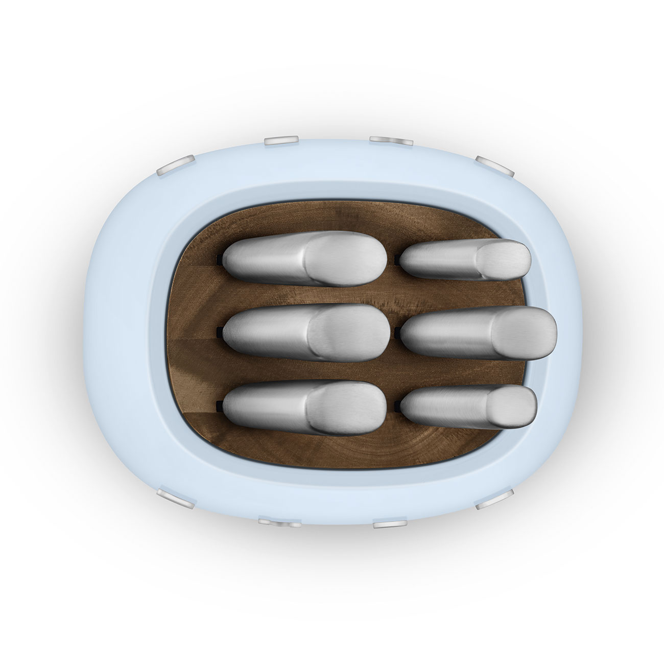Messenblok SMEG KBSF02PB met 6 RVS-messen / pastelblauw 