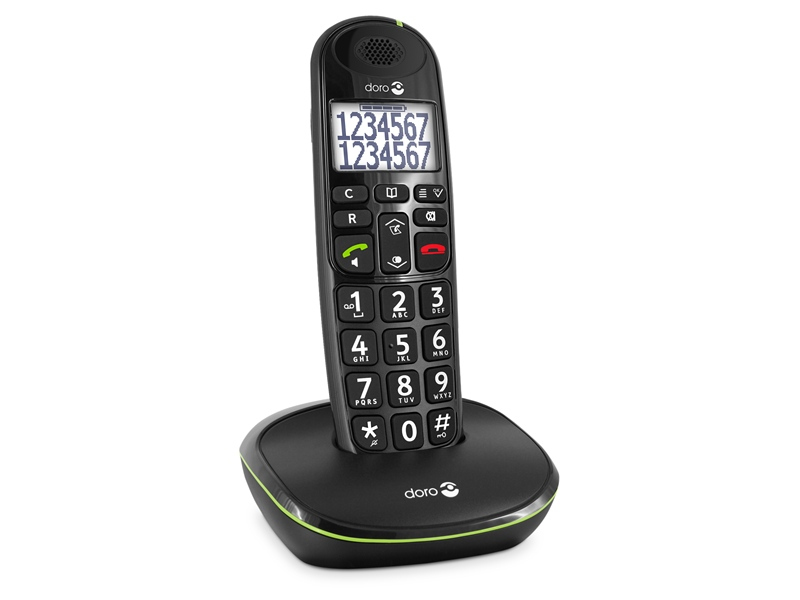 Seniorentelefoon DORO Dect PhoneEasy 110 Zwart Duo