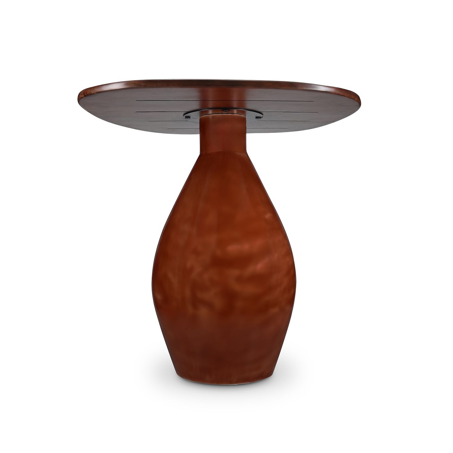 Bijzettafel SPCollection 825243 Mio / 50x36xH50cm / red clay / met houten blad