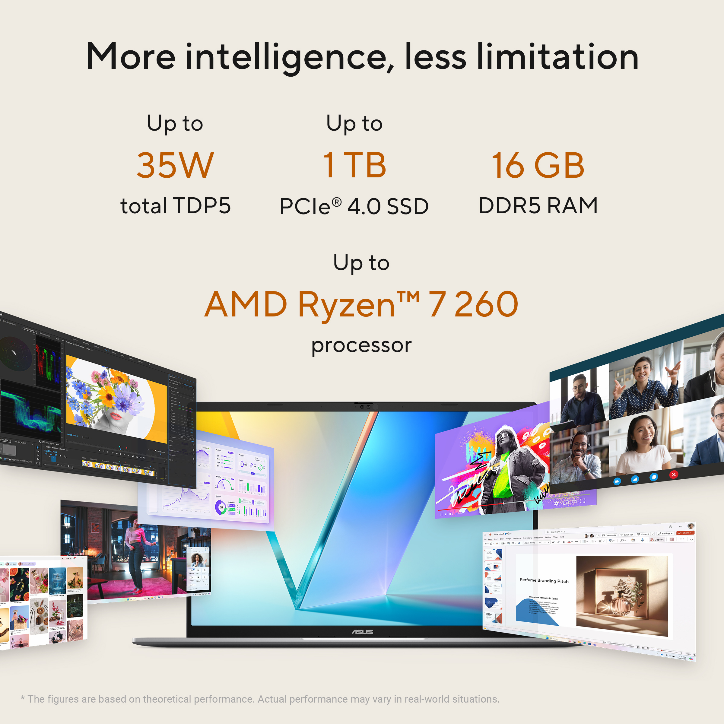 Laptop ASUS Vivobook S 16' 32GB Ryzen 9-270 512GB