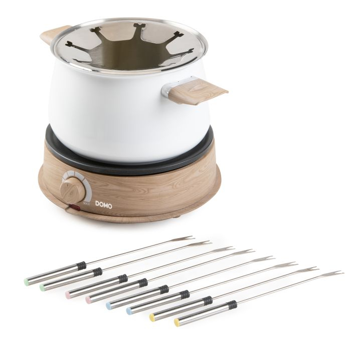 Fondue Domo DO736F - 8P - houtlook/wit - 1500 W 
