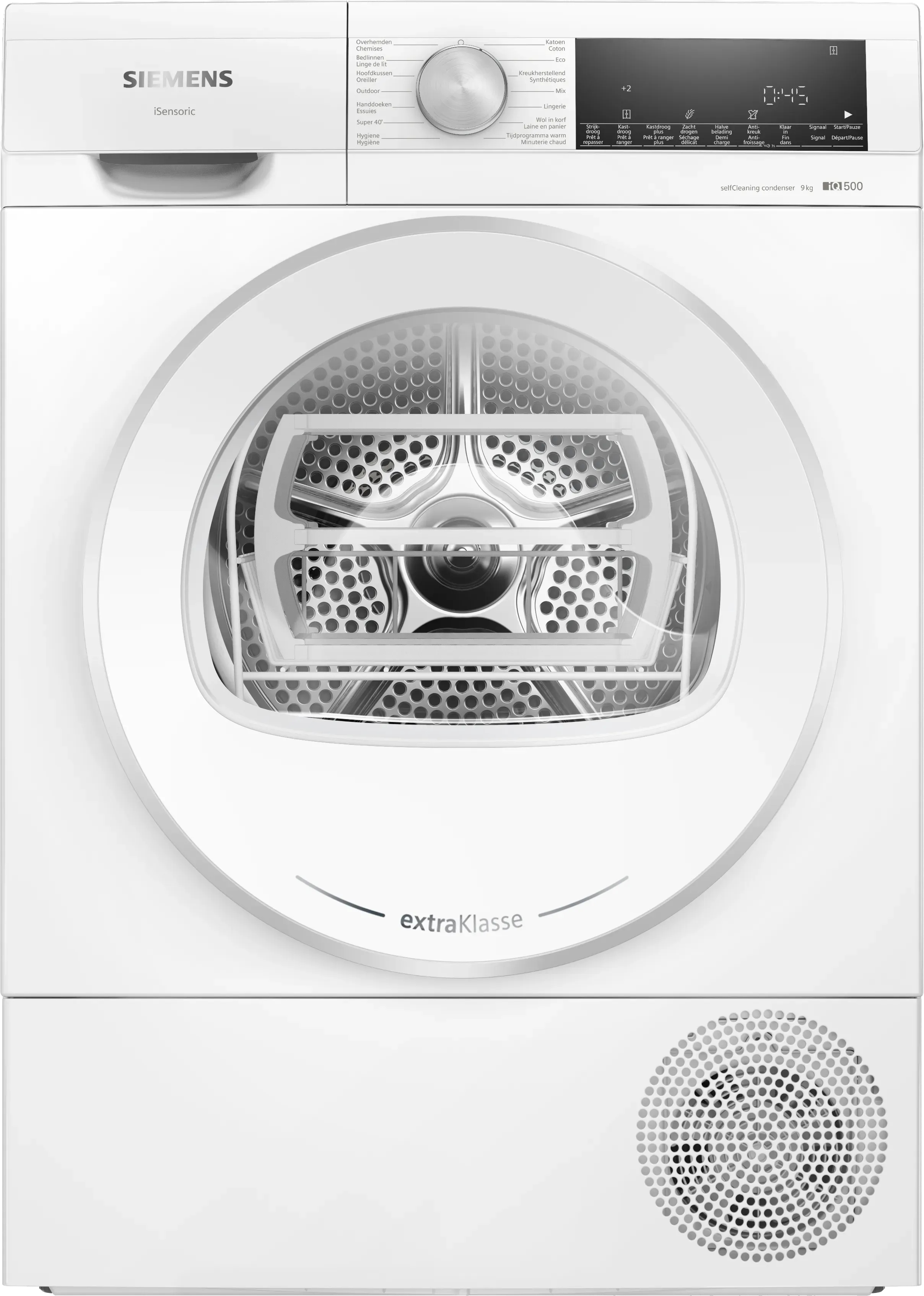 Siemens iQ500 WQ45G2D90 wasdroger Vrijstaand Voorbelading 9 kg Wit