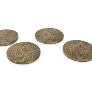 Glasonderzetter SPCollection 824543  Charm / 10cm / goud set/4