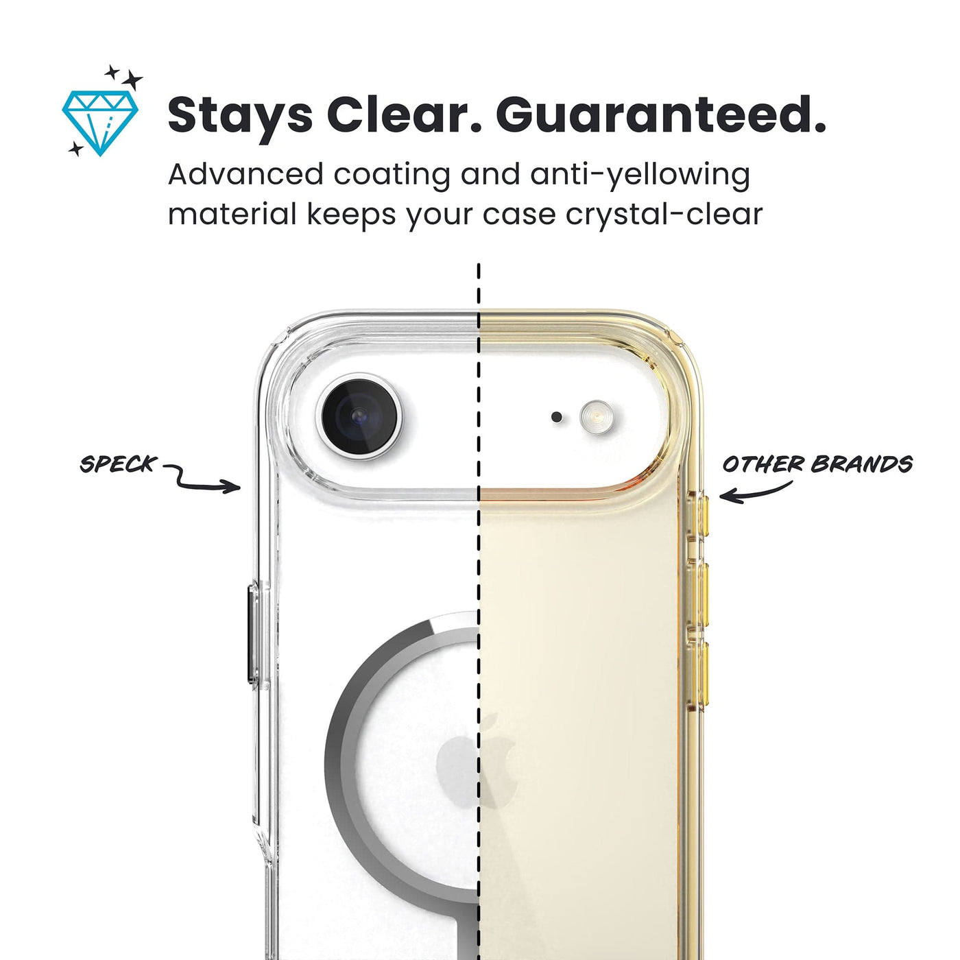 Speck Presidio Perfect Clear + MS Apple iPhone 17 Air Clear - with Microban