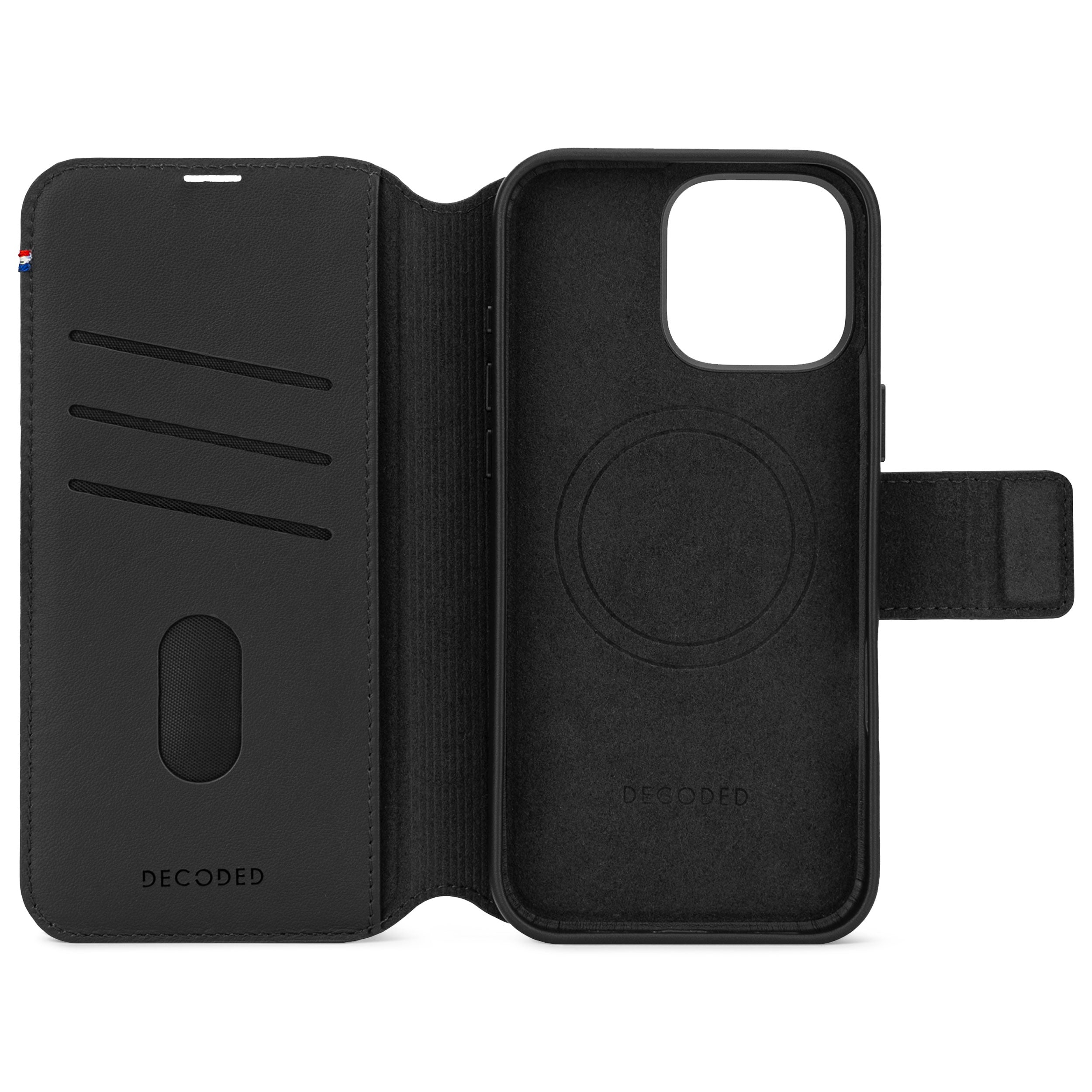 Decoded Leather Detachable Wallet Apple iPhone 16 Pro Max Black