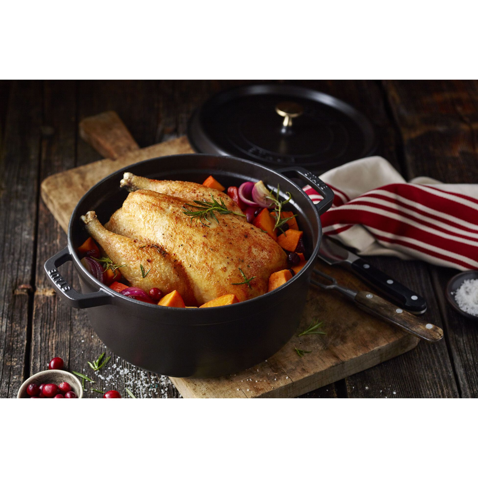 Staub ronde cocotte 26cm zwart 1102625