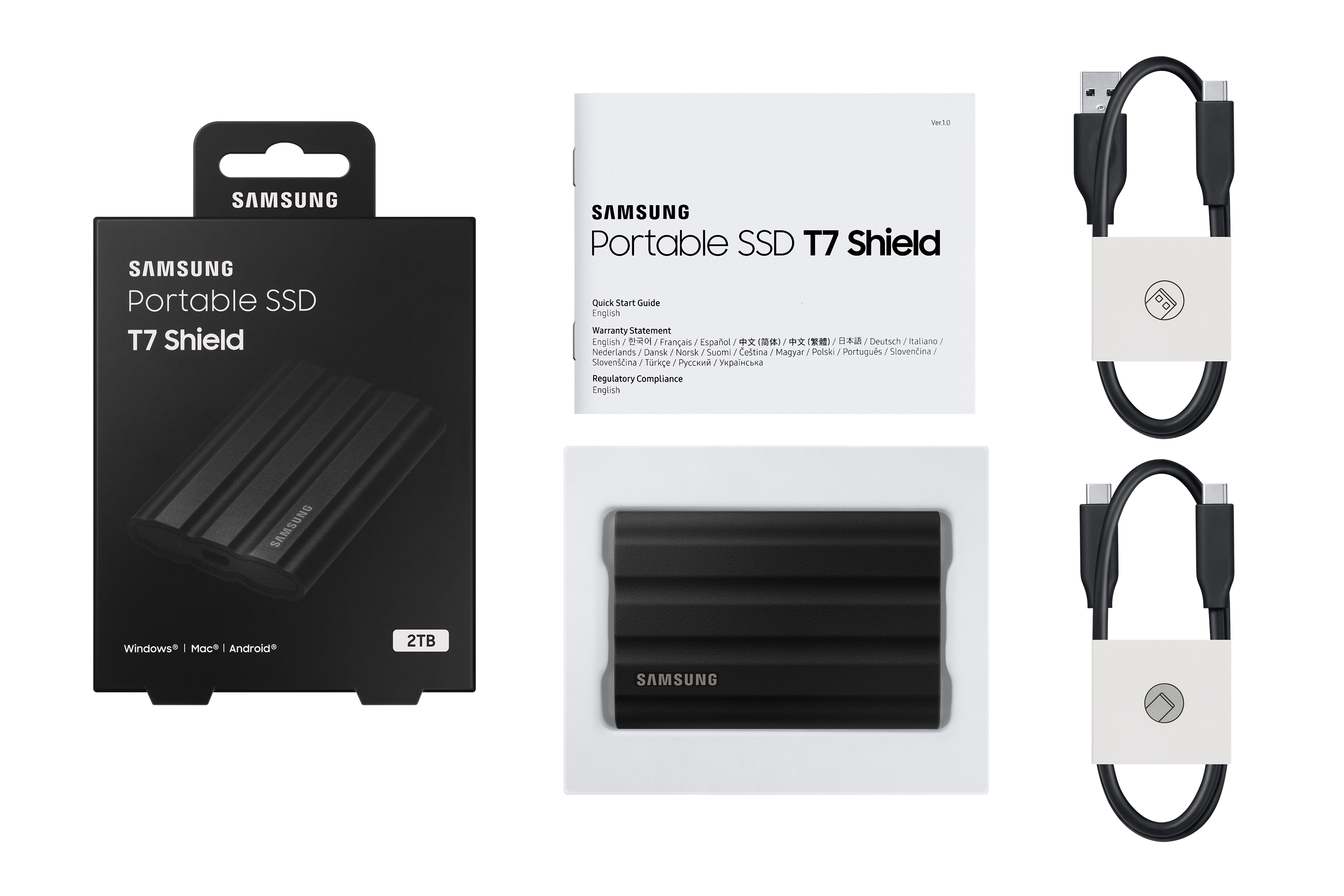 Samsung t7 shield 2to portable ssd noir