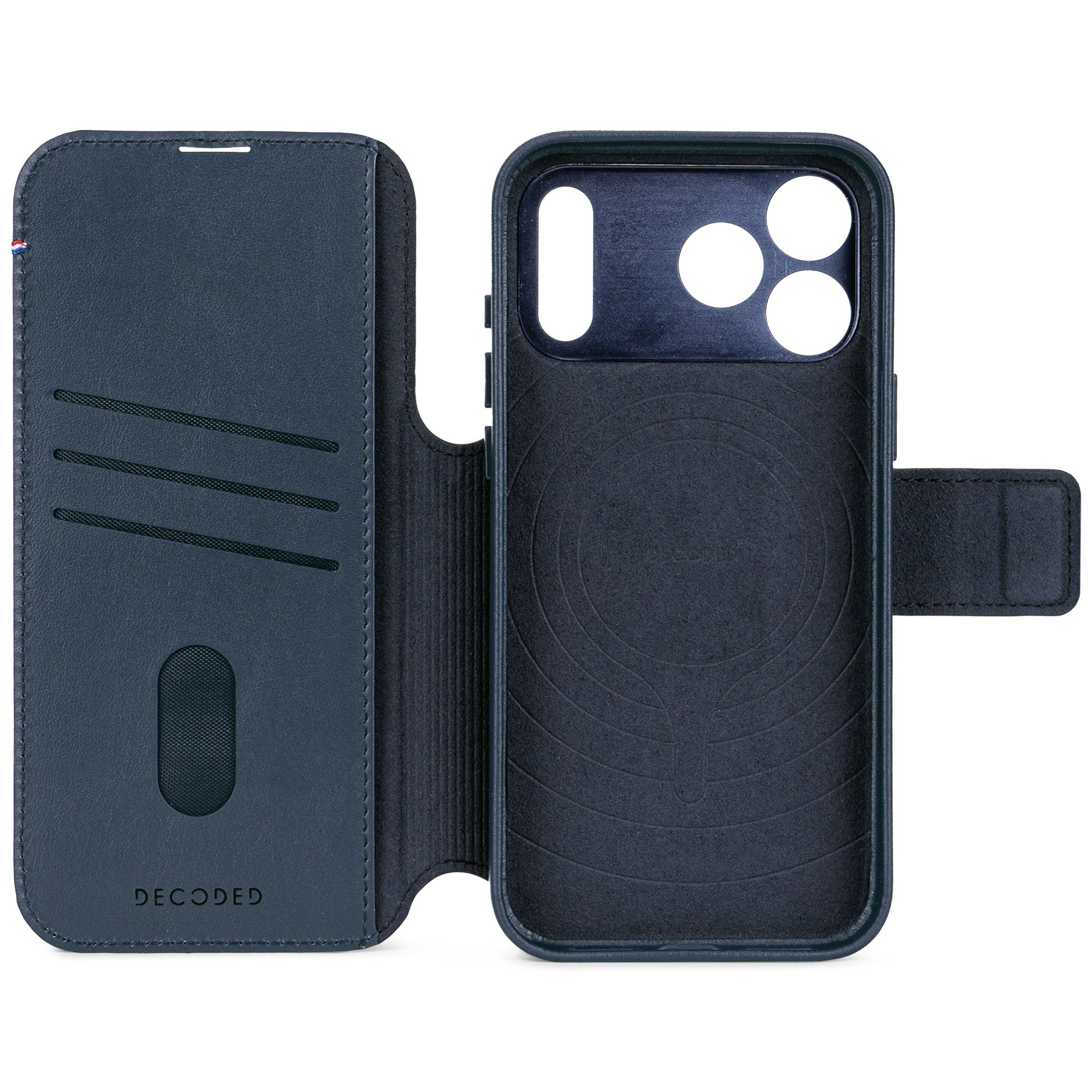 Decoded Leather Detachable Wallet Apple iPhone 18 Pro / 17 Pro Navy Shadow
