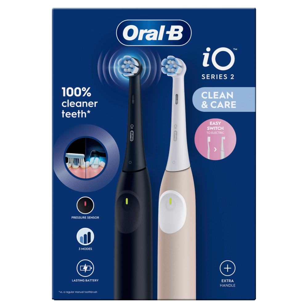 Elektrische tandenborstel ORAL-B 133543 Series 2 / Duo / Night Black - Calm Pink
